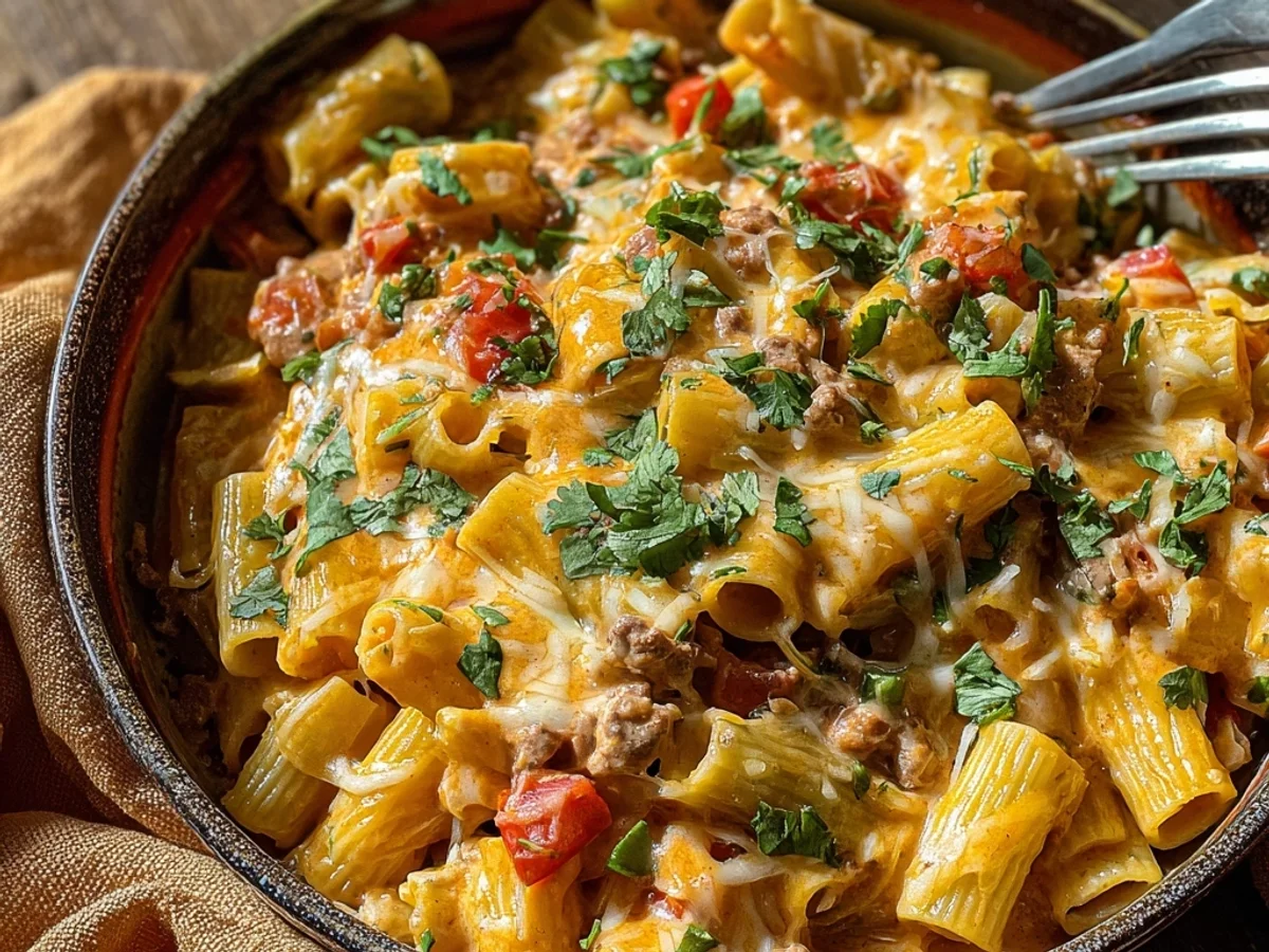 Rotel Pasta Fiesta: Creamy Cheesy Tex-Mex Delight - Featured Image