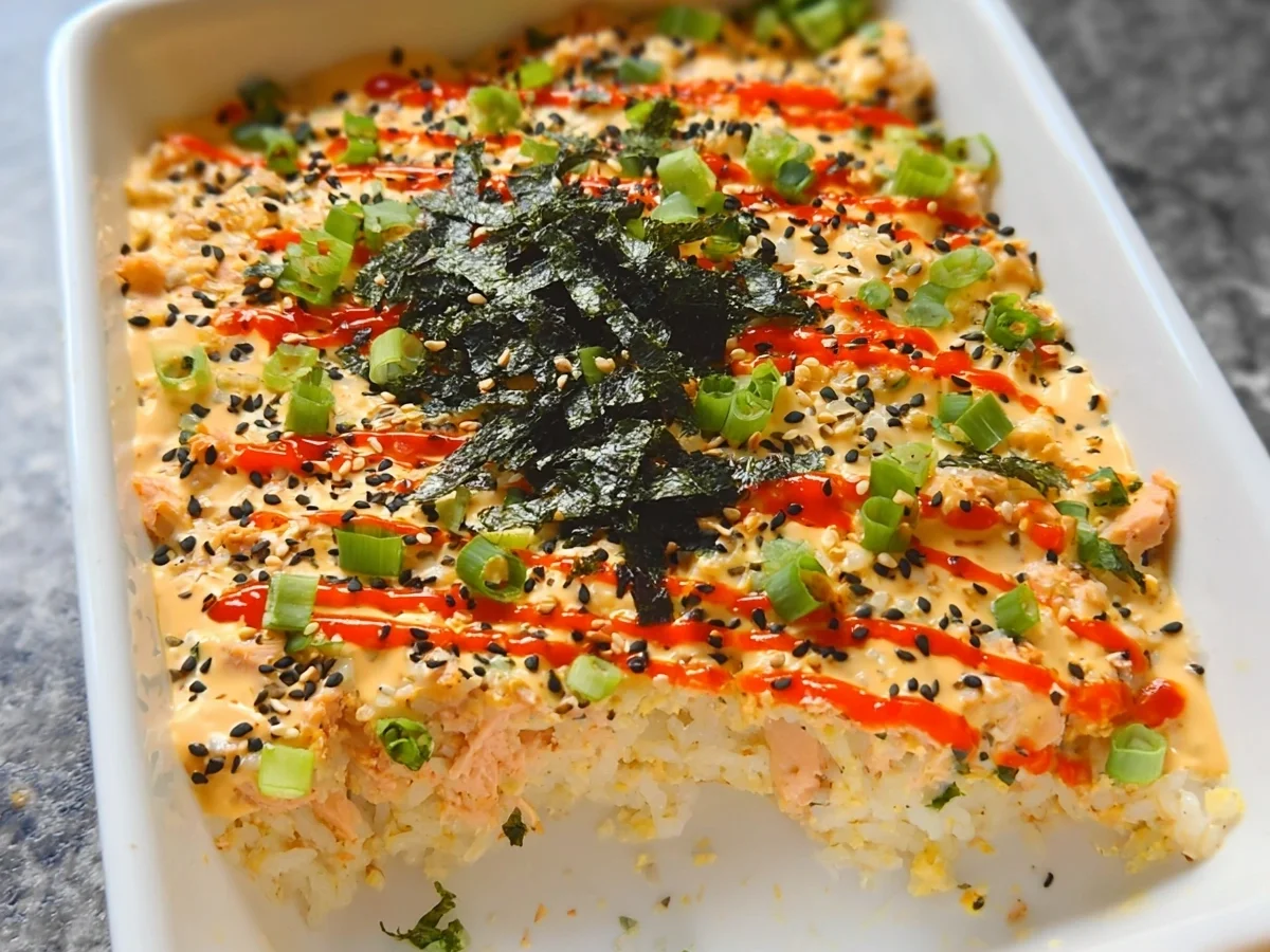Salmon Sushi Bake: Creamy, Easy & Family-Friendly Meal - Featured Image