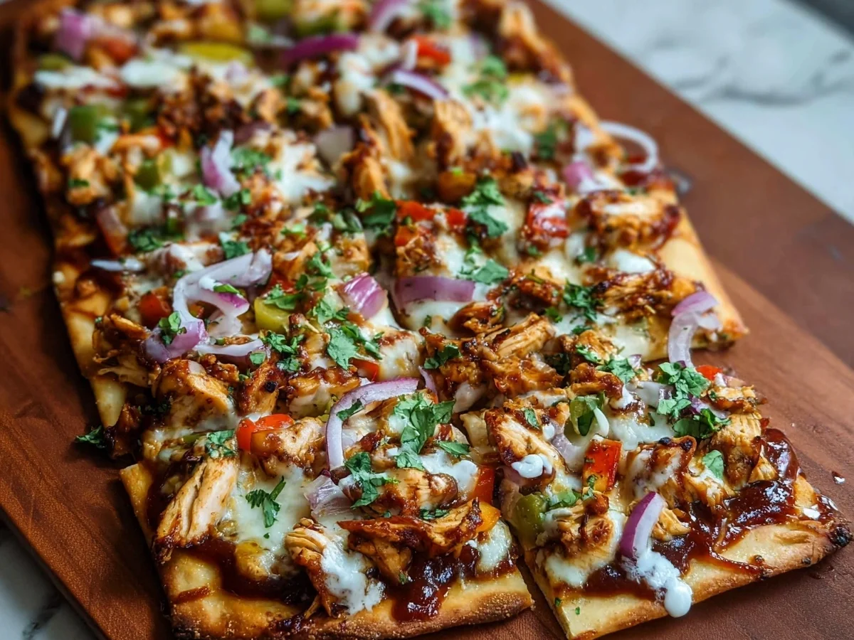 Savory BBQ Chicken Flatbread: High Protein Dinner - Featured Image