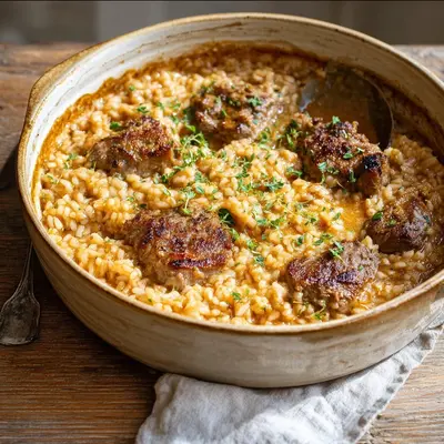 Savory Lamb Chop Casserole with Rice for Comfort