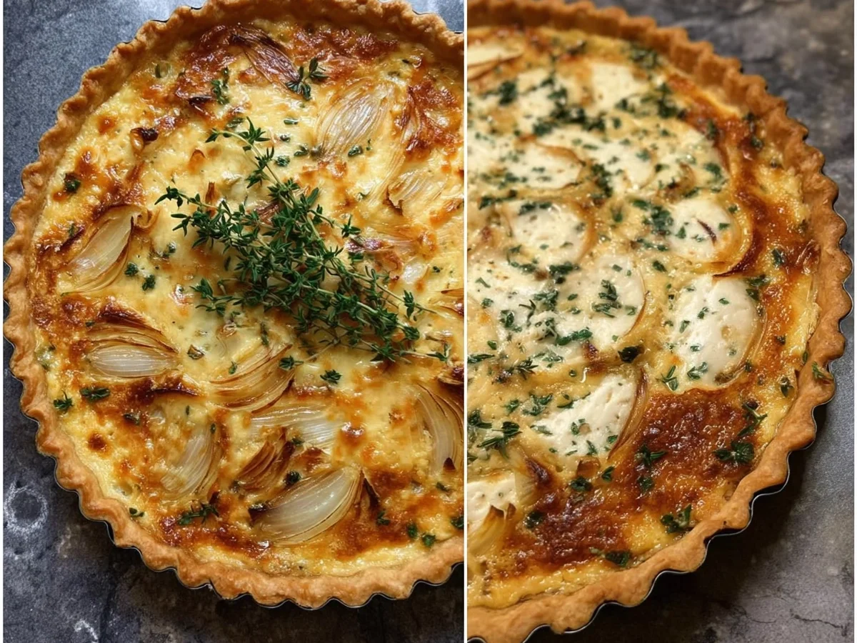 Savory Onion & Herb Tart with Creamy Cheese - Featured Image