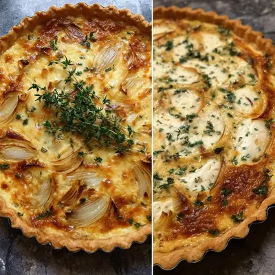 Savory Onion & Herb Tart with Creamy Cheese