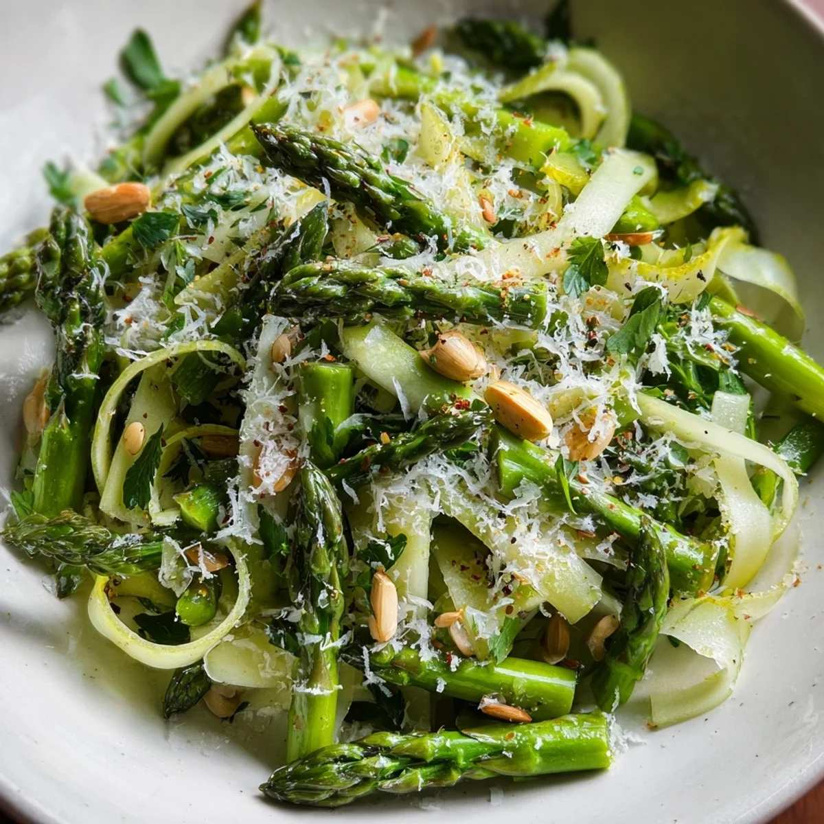 Shaved Asparagus Salad with Zesty Lemon Dressing