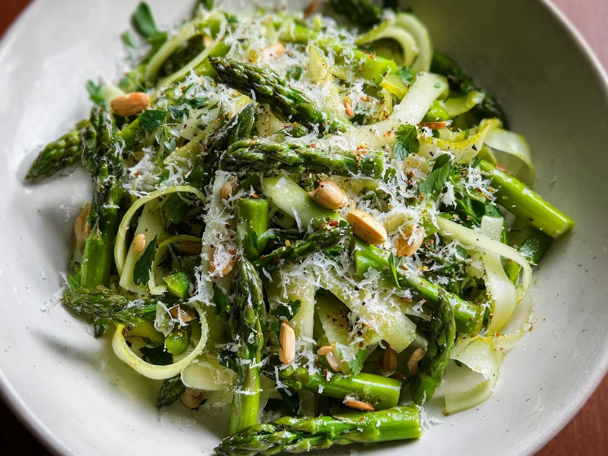Shaved Asparagus Salad with Zesty Lemon Dressing - Featured Image