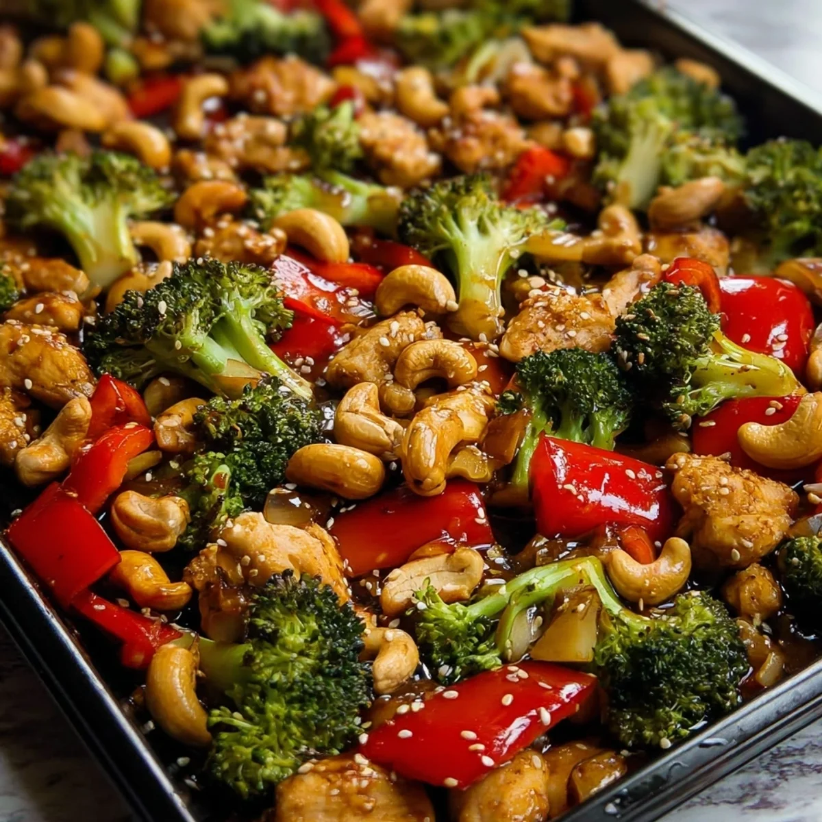 Sheet Pan Cashew Chicken: Easy Weeknight Dinner