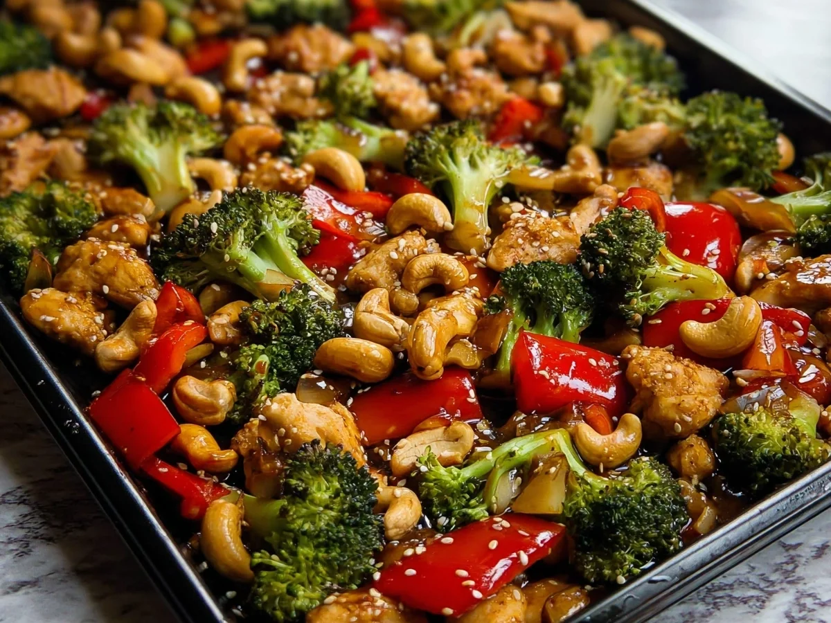 Sheet Pan Cashew Chicken: Easy Weeknight Dinner - Featured Image