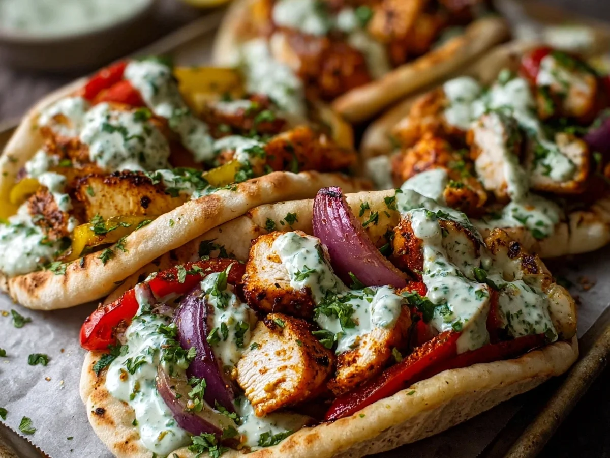 Sheet Pan Chicken Pitas with Herby Ranch Dressing - Featured Image