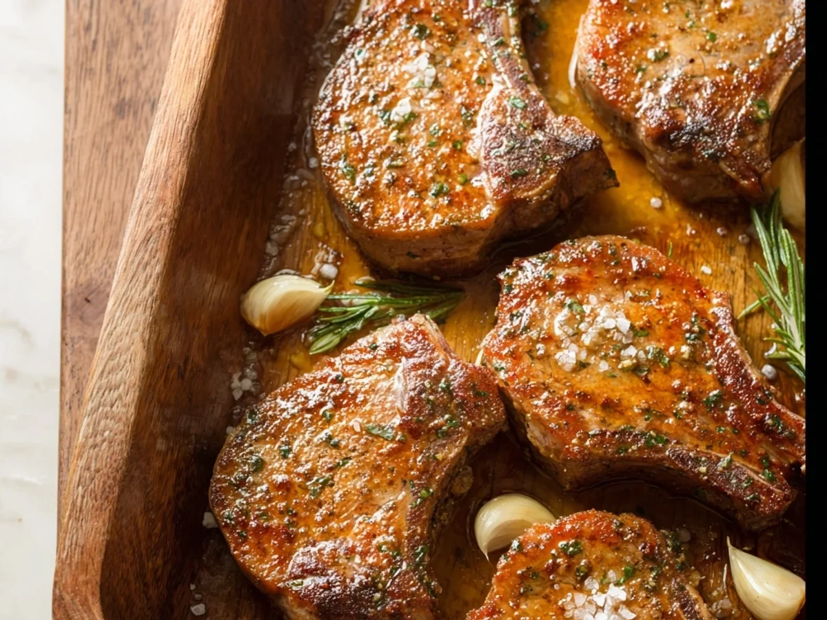Simple Baked Lamb Chops with Rosemary & Garlic - Featured Image