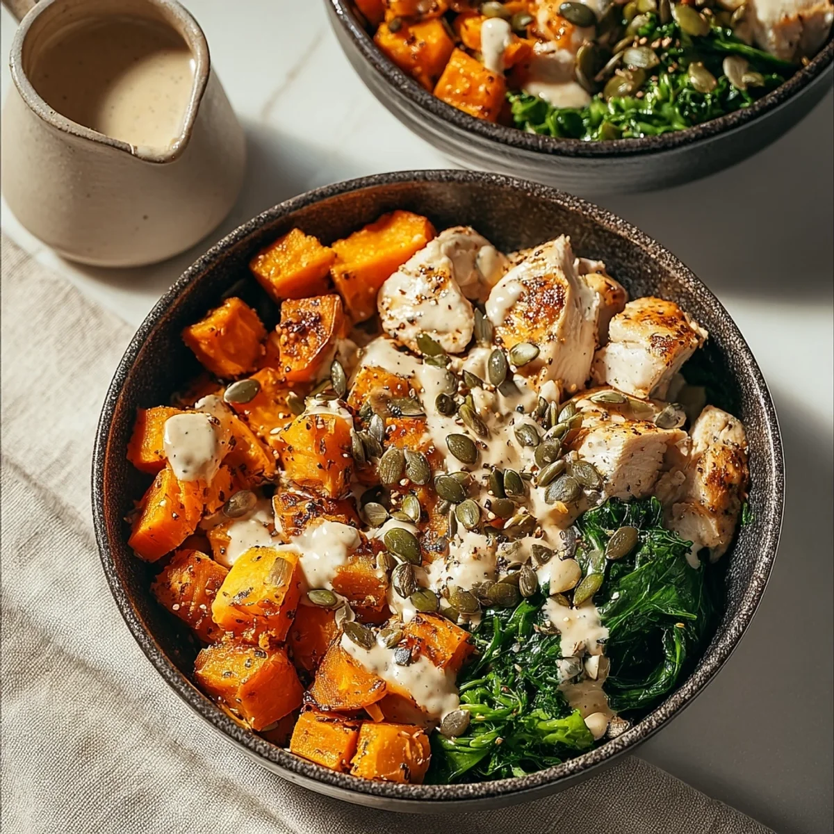 Simple Chicken & Sweet Potato Bowls for Two