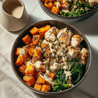 Simple Chicken & Sweet Potato Bowls for Two