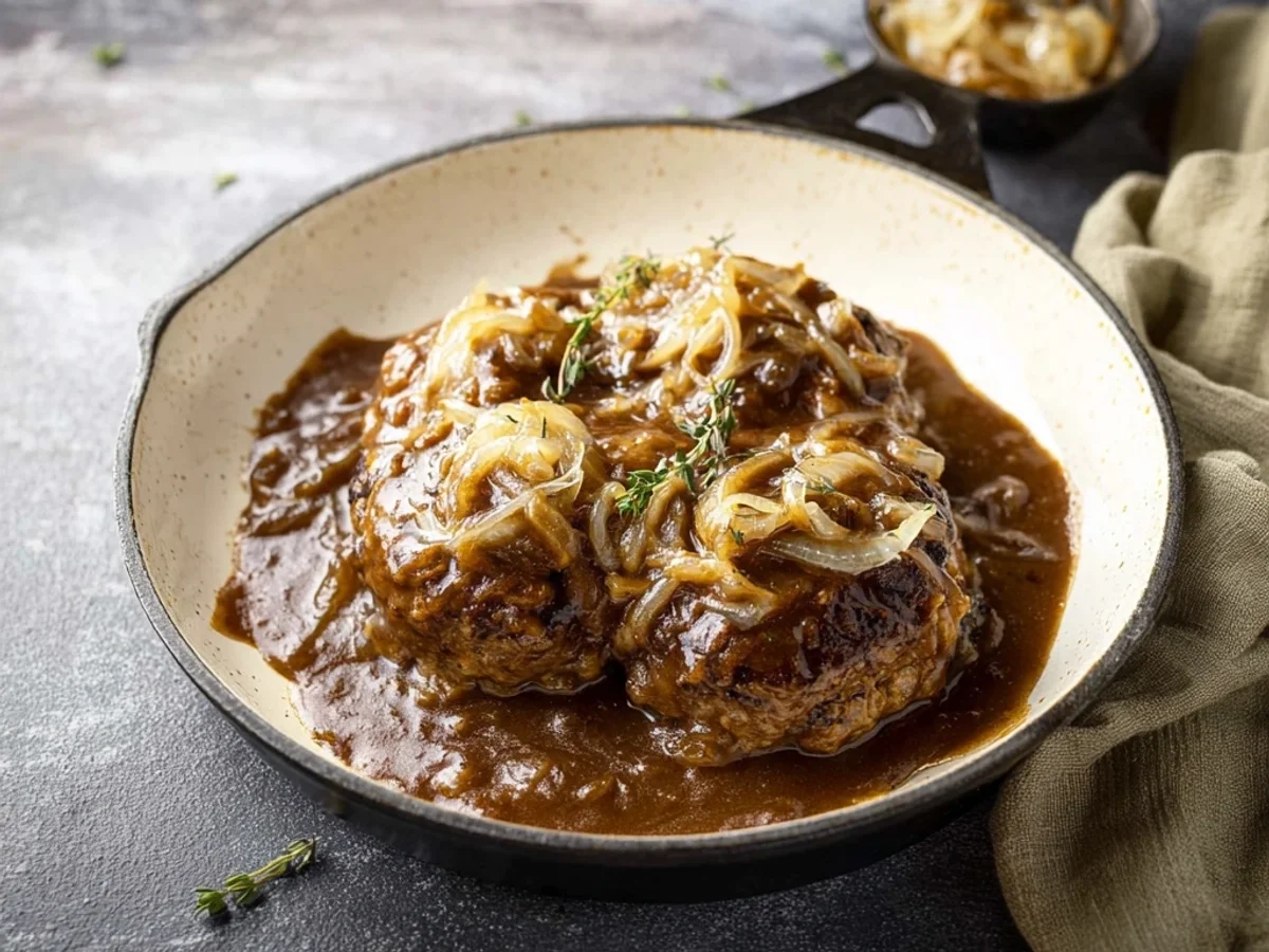 Simple French Onion Salisbury Steak for Weeknight Meals - Featured Image