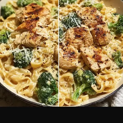 Skinny Chicken Broccoli Alfredo: Healthy & Creamy