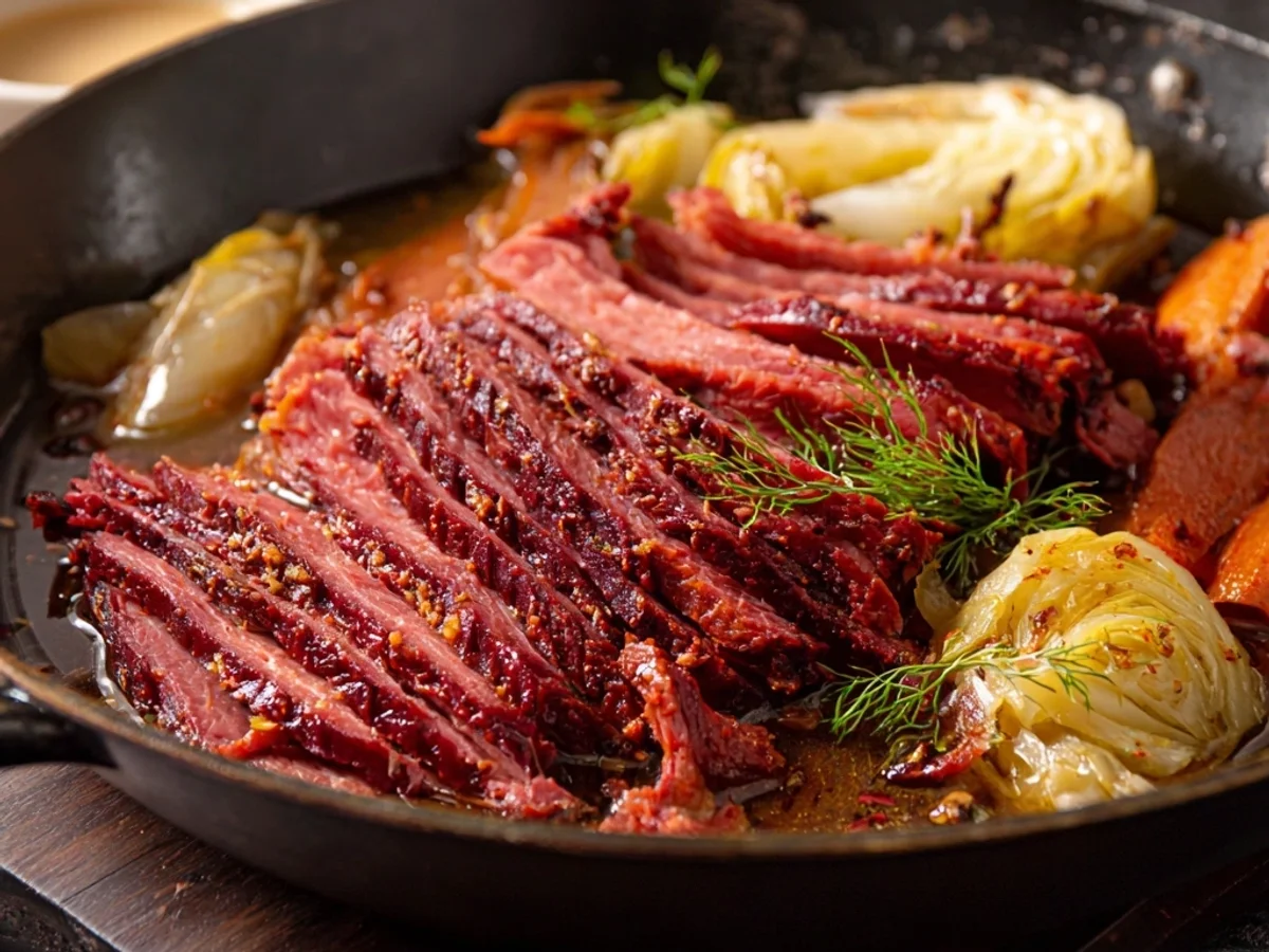 Slow-Cooked Tender Corned Beef Brisket Recipe - Featured Image