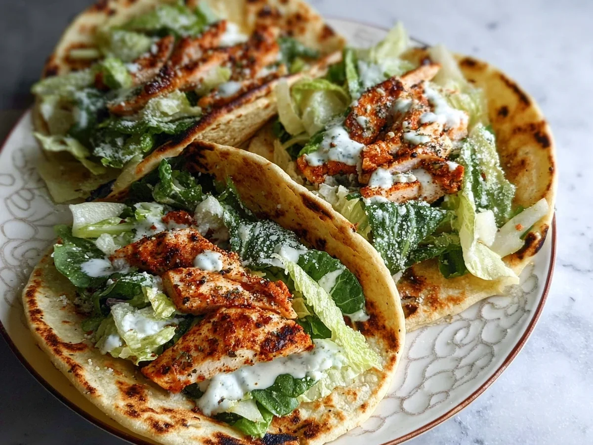 Smash Chicken Caesar Tacos: Quick & High-Protein Dinner - Featured Image
