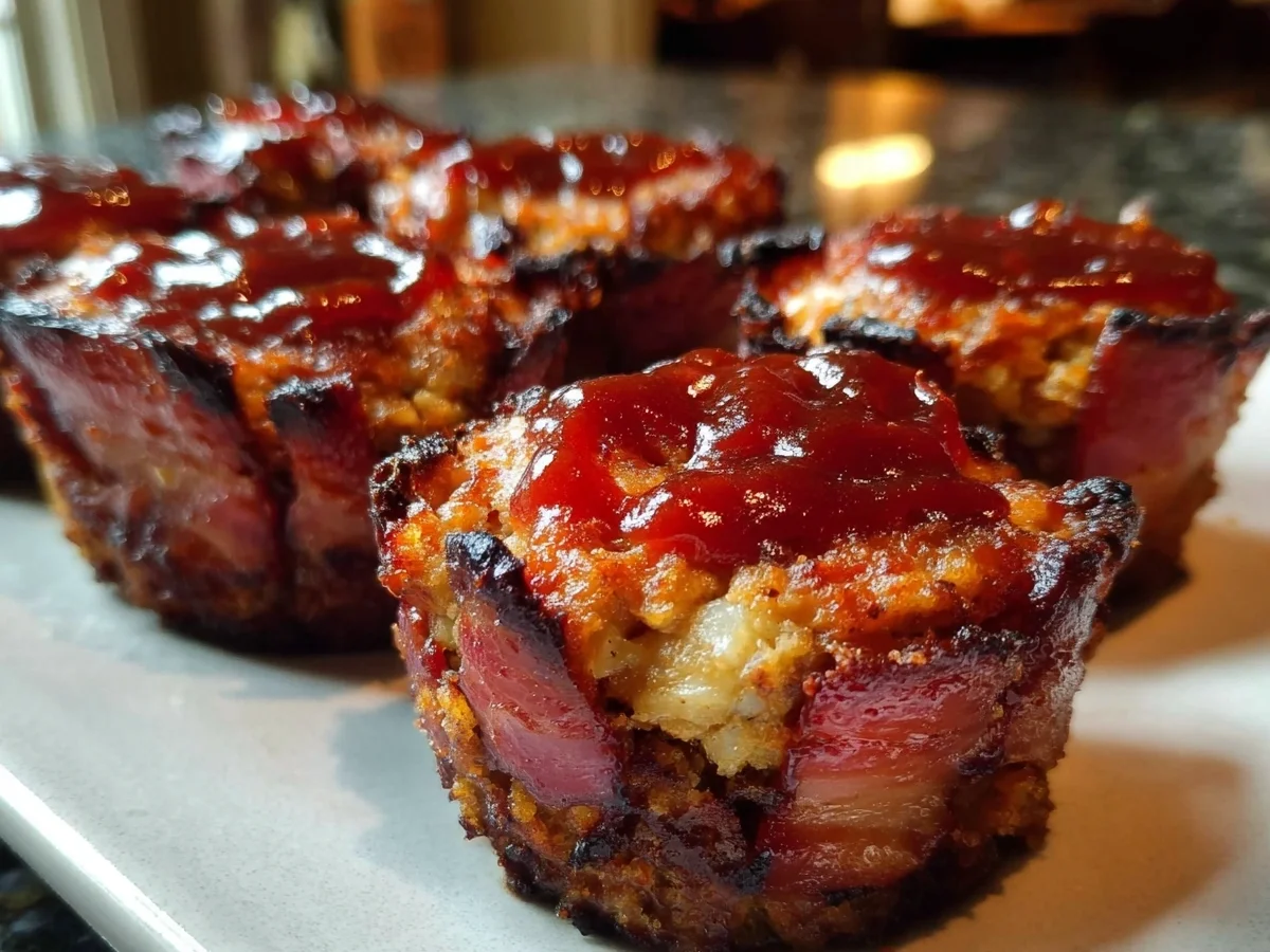 Smoky BBQ Turkey Ham Meatloaf Cupcakes - Featured Image