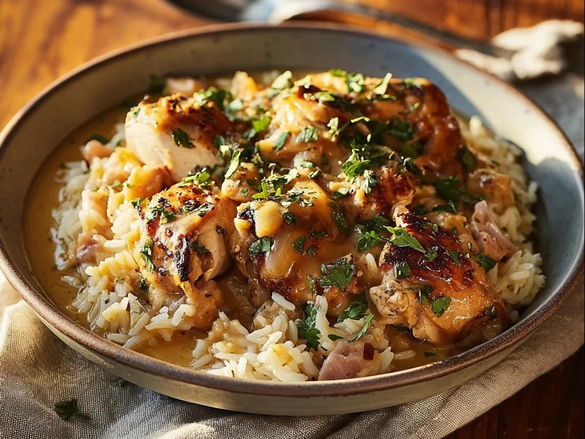Smothered Chicken & Rice: Rich, Creamy Skillet - Featured Image