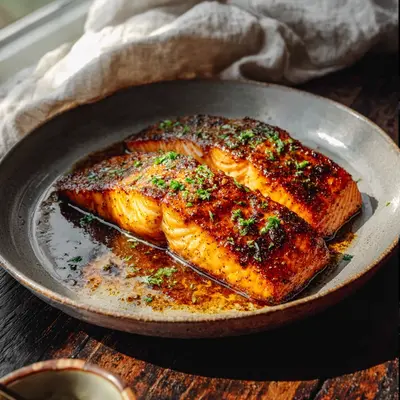 Spicy Cajun Honey Butter Salmon Dinner