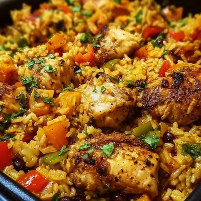 Spicy Caribbean Chicken and Rice: A Flavorful One-Pan Dinner