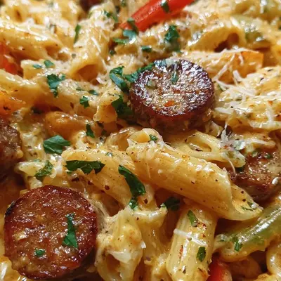 Spicy Creamy One-Pot Cajun Sausage Pasta