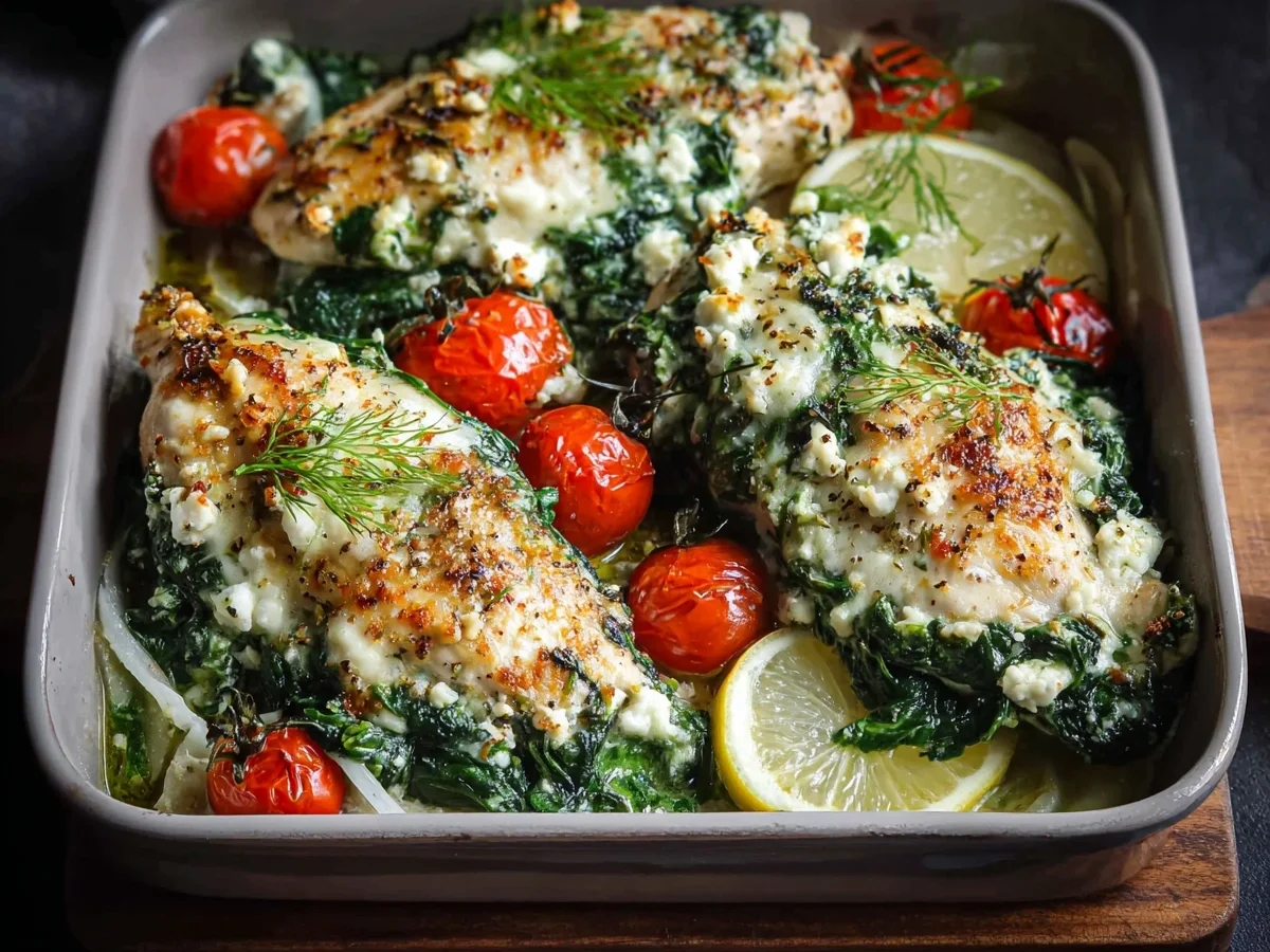 Spinach Feta Baked Chicken: Easy One-Pan Dinner - Featured Image