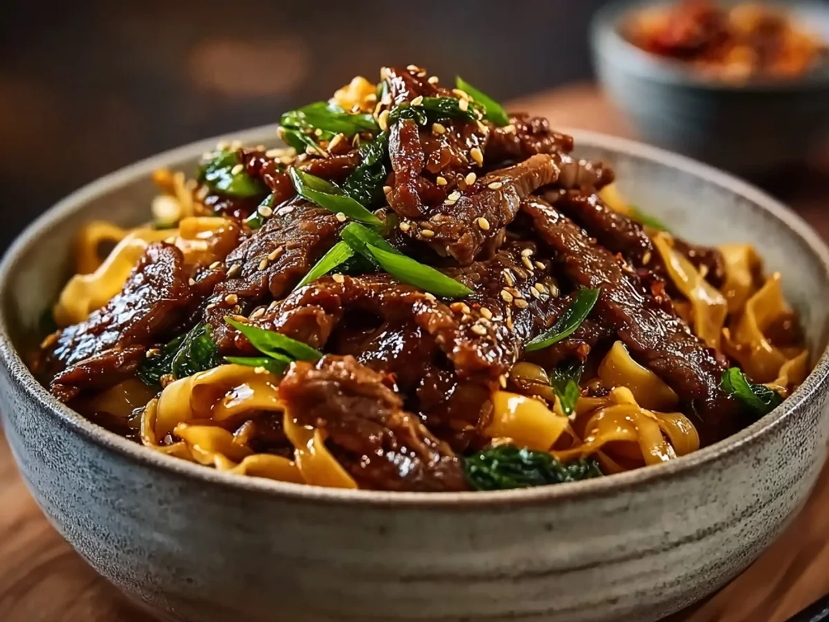 Sticky Beef Noodles: Sweet & Savory Dinner - Featured Image