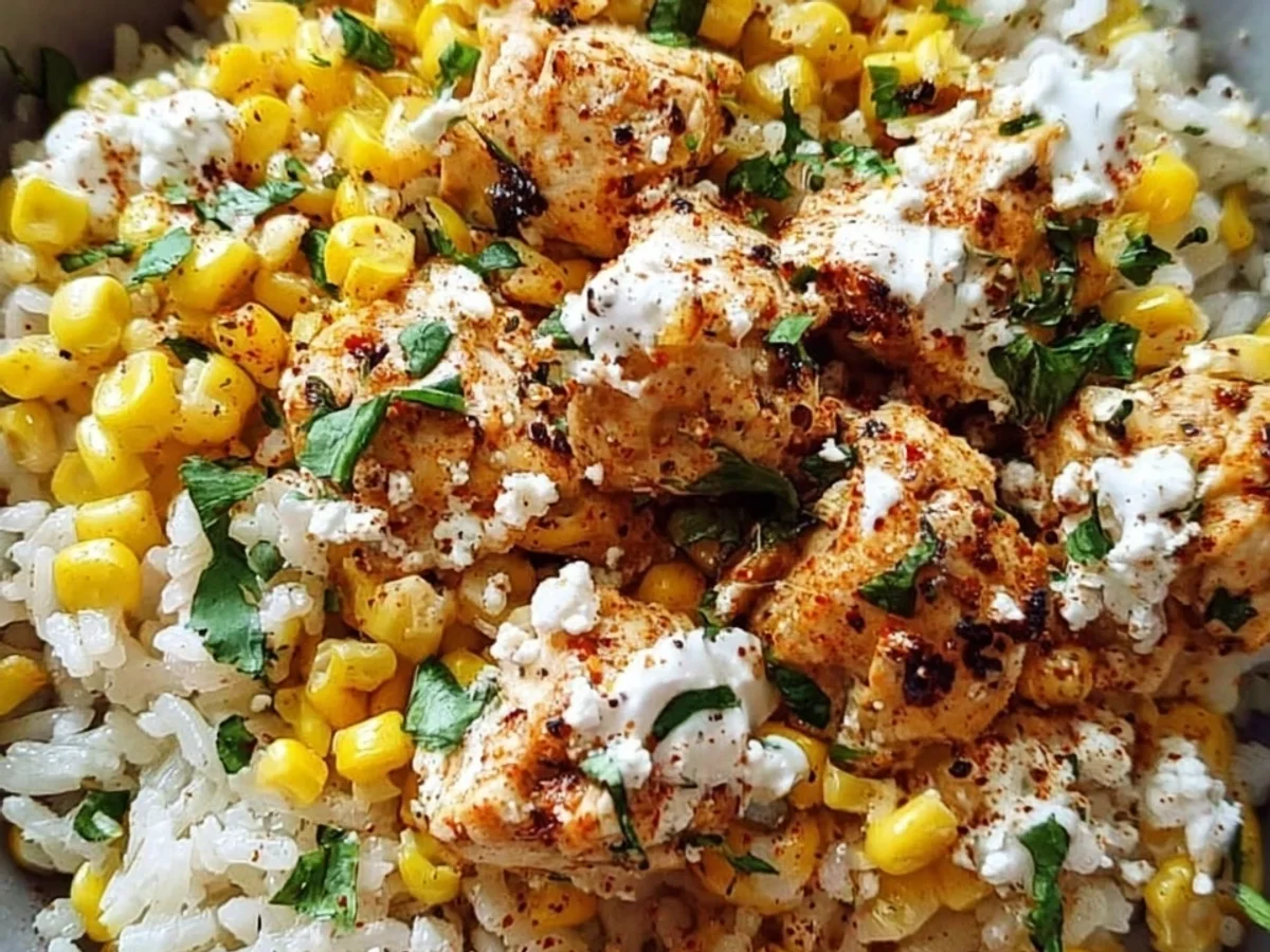Street Corn Chicken Rice Bowl: Tangy & Zesty Dinner - Featured Image