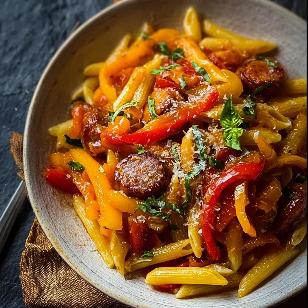 Sweet Pepper Beef Sausage Pasta: A Weeknight Favorite