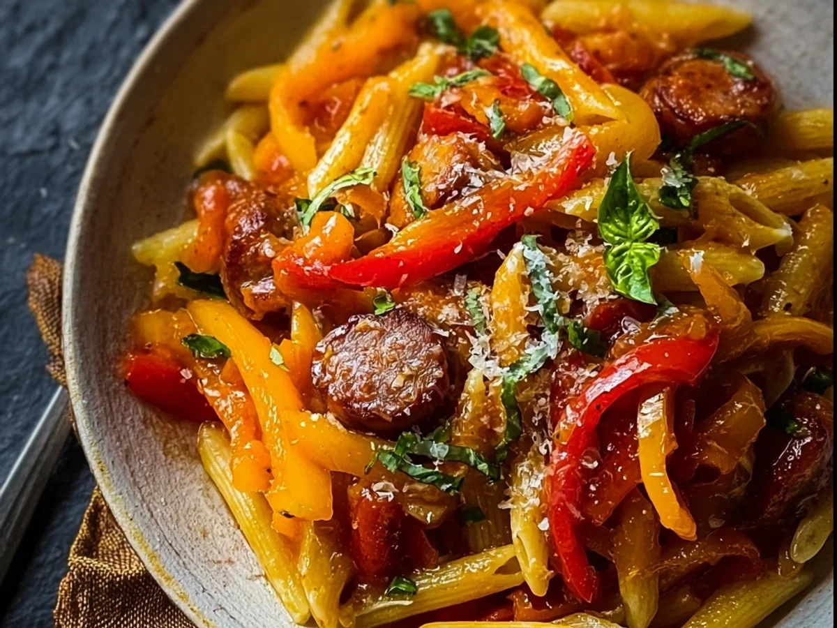 Sweet Pepper Beef Sausage Pasta: A Weeknight Favorite - Featured Image