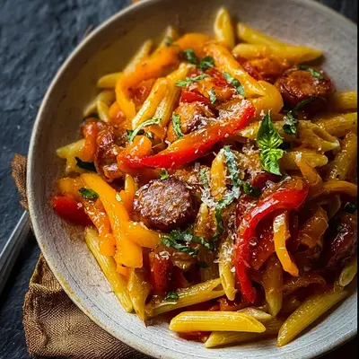 Sweet Pepper Beef Sausage Pasta: A Weeknight Favorite