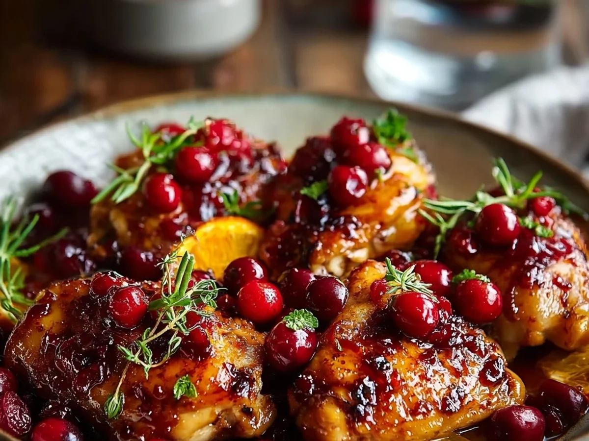 Tangy Cranberry Orange Chicken Dinner - Featured Image