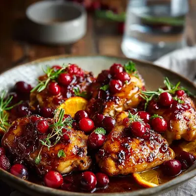 Tangy Cranberry Orange Chicken Dinner