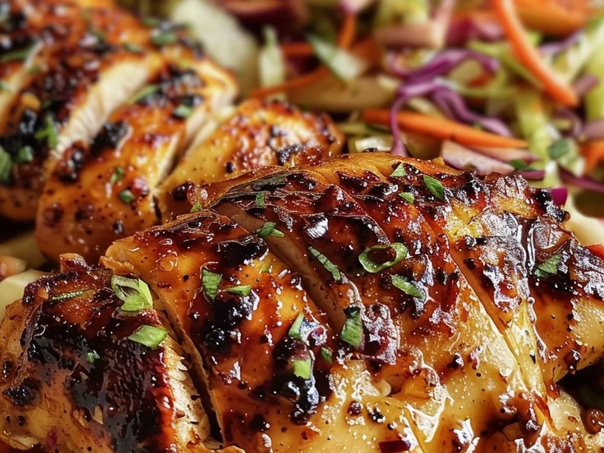 Tangy Sticky Apple Cider Chicken with Autumn Slaw - Featured Image