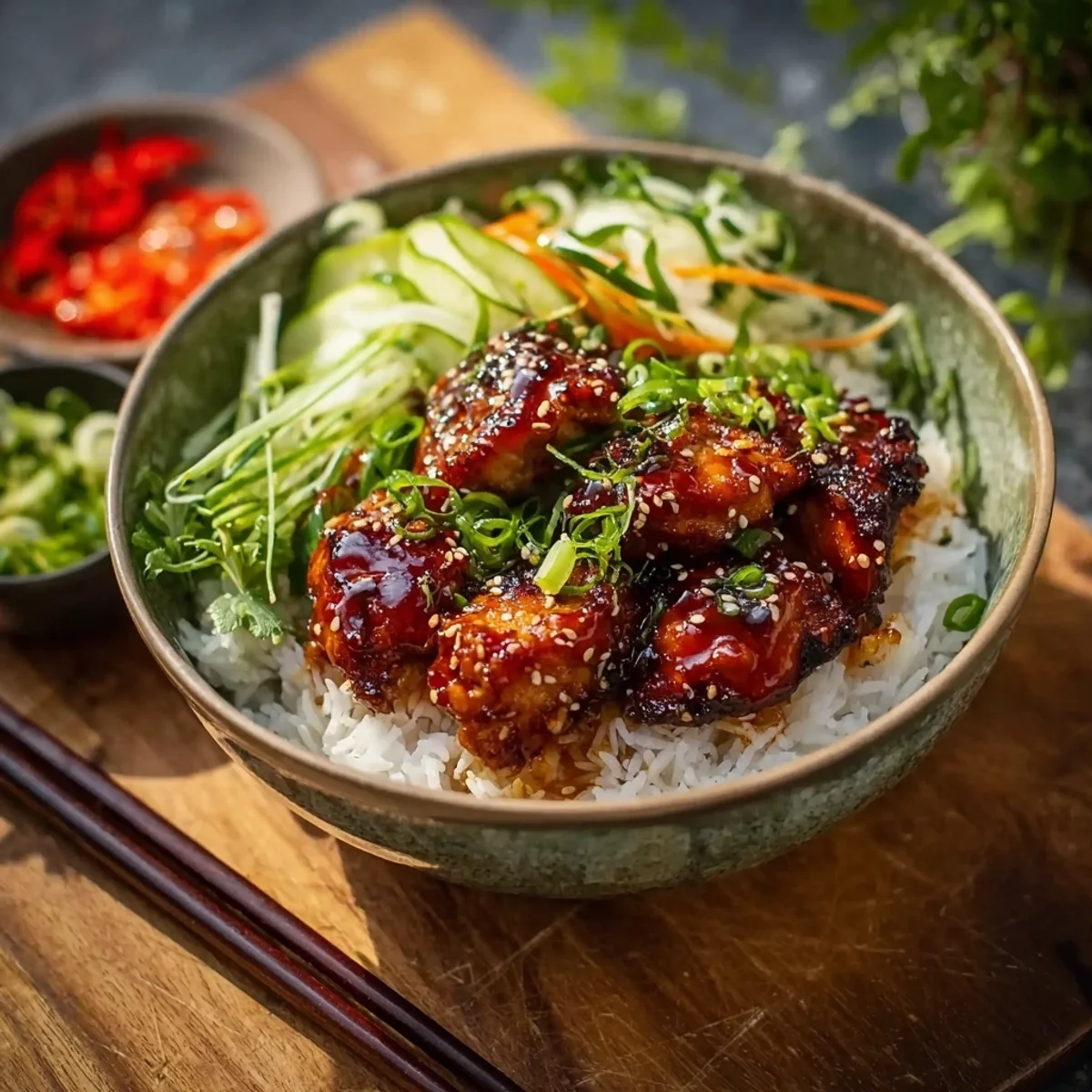 Tangy Sweet Chili Chicken Rice Bowls: Weeknight Delight