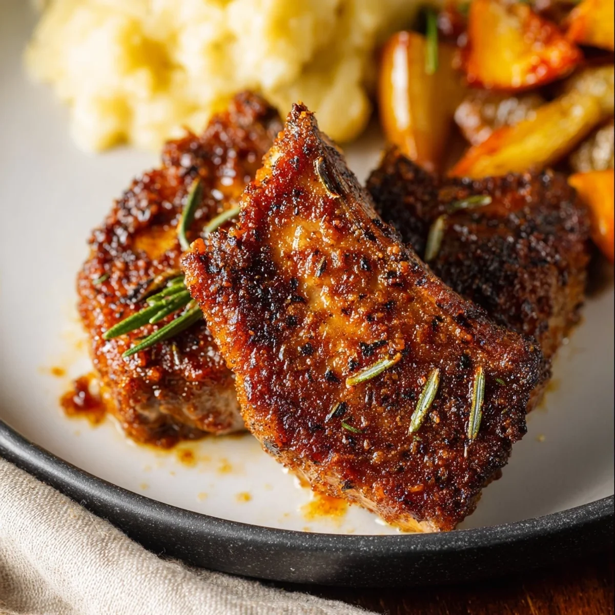 Tender Brown Sugar Lamb Chops, Oven Baked
