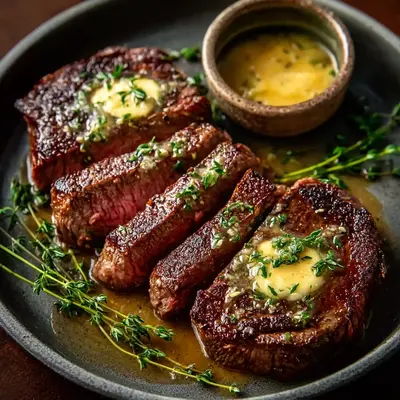 Tender Pan Seared Steak with Garlic Butter