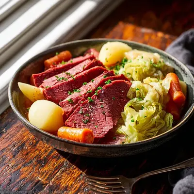 Tender Slow Cooker Corned Beef and Cabbage Recipe