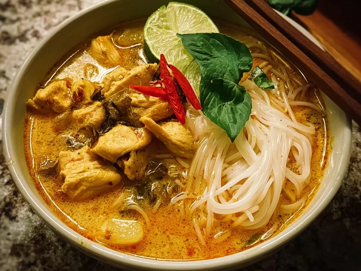 Thai Coconut Chicken Noodle Soup - Featured Image