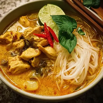 Thai Coconut Chicken Noodle Soup