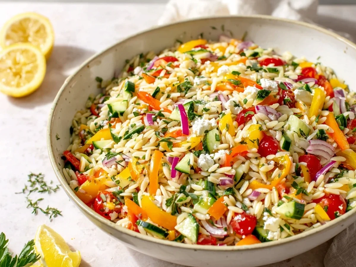 Vibrant Rainbow Orzo Salad Recipe: A Fresh Summer Favorite - Featured Image