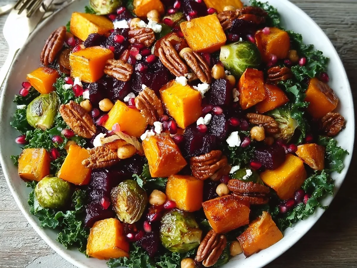 Winter Vegetable Salad with Roasted Butternut Squash - Featured Image