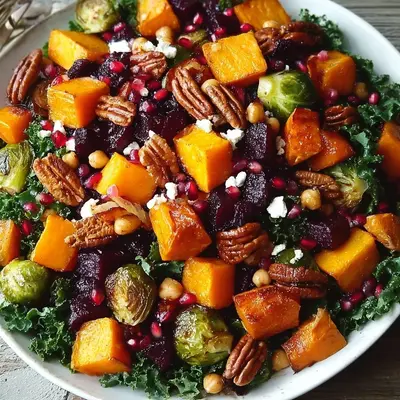 Winter Vegetable Salad with Roasted Butternut Squash
